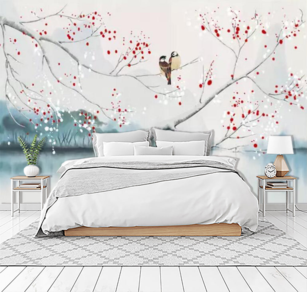 3D Plum Tree Bird WC582 Wall Murals