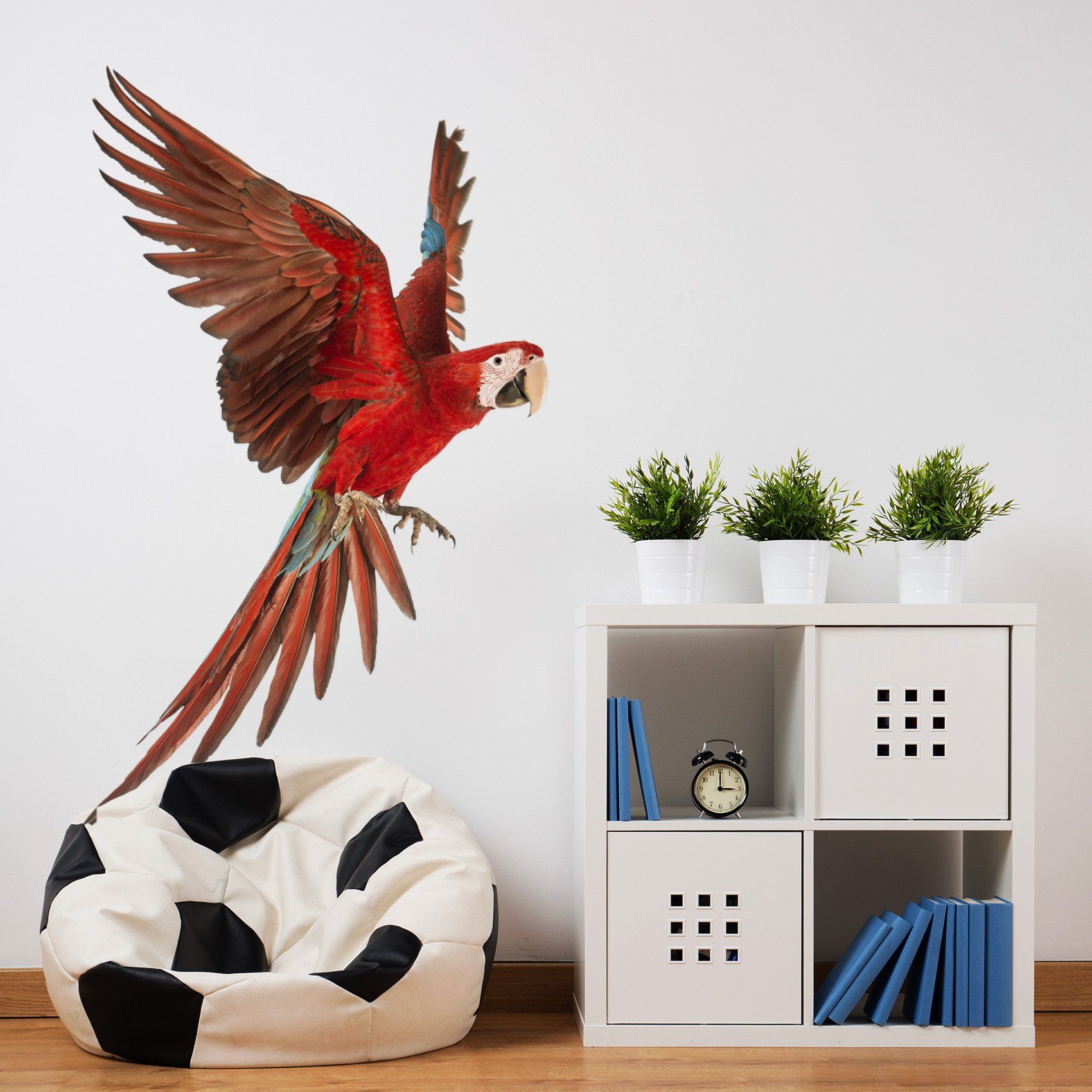 3D Parrot Flying 194 Animals Wall Stickers Wallpaper AJ Wallpaper 