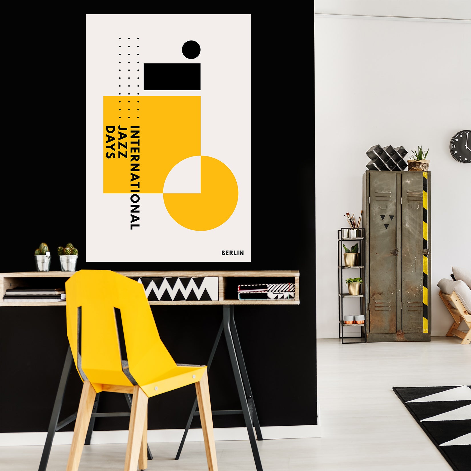 3D Yellow Square 158 Boris Draschoff Wall Sticker