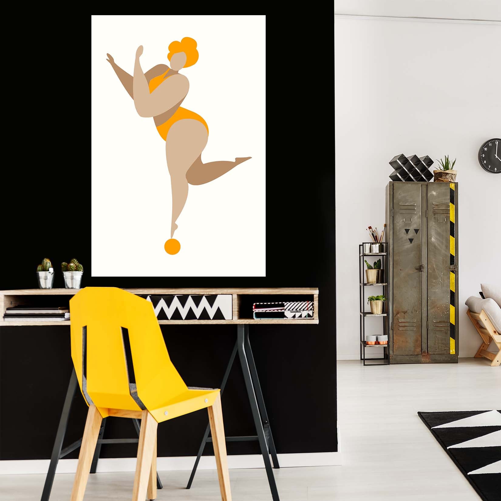 3D Yellow Sportswear 135 Boris Draschoff Wall Sticker