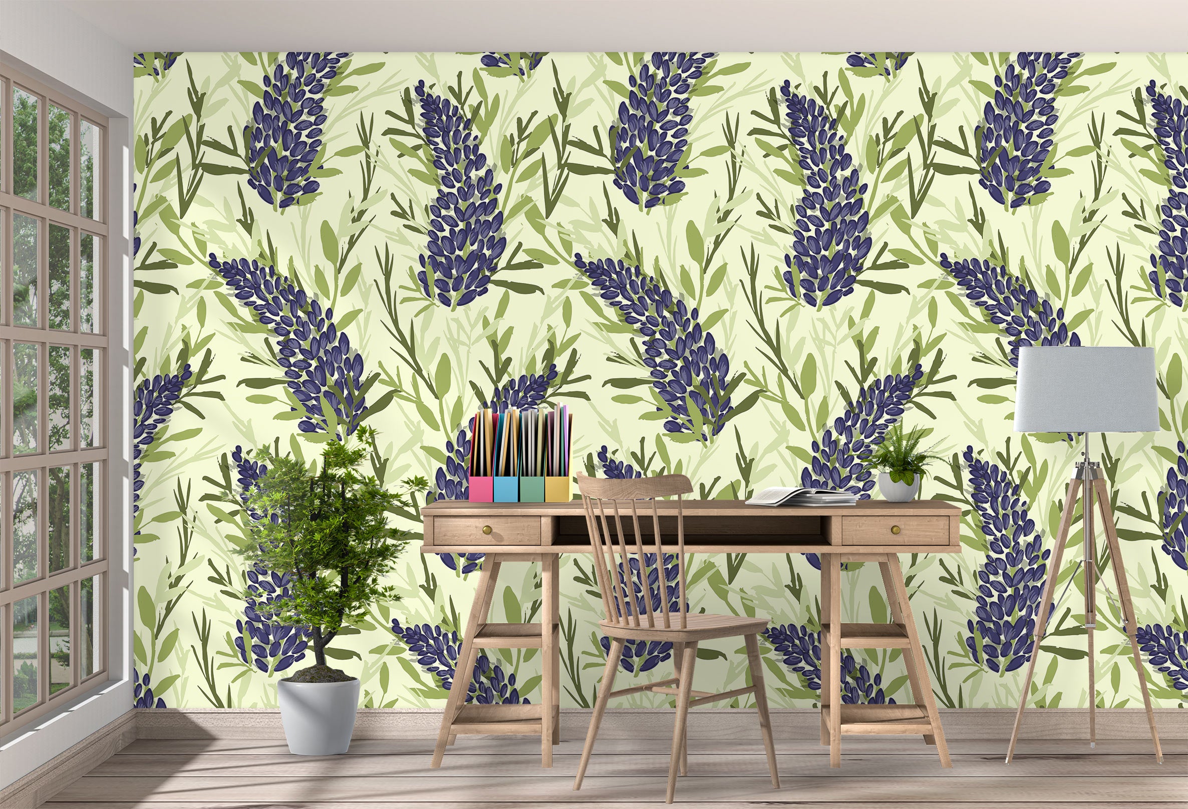 3D Purple Flower Vine 12046 Kashmira Jayaprakash Wall Mural Wall Murals