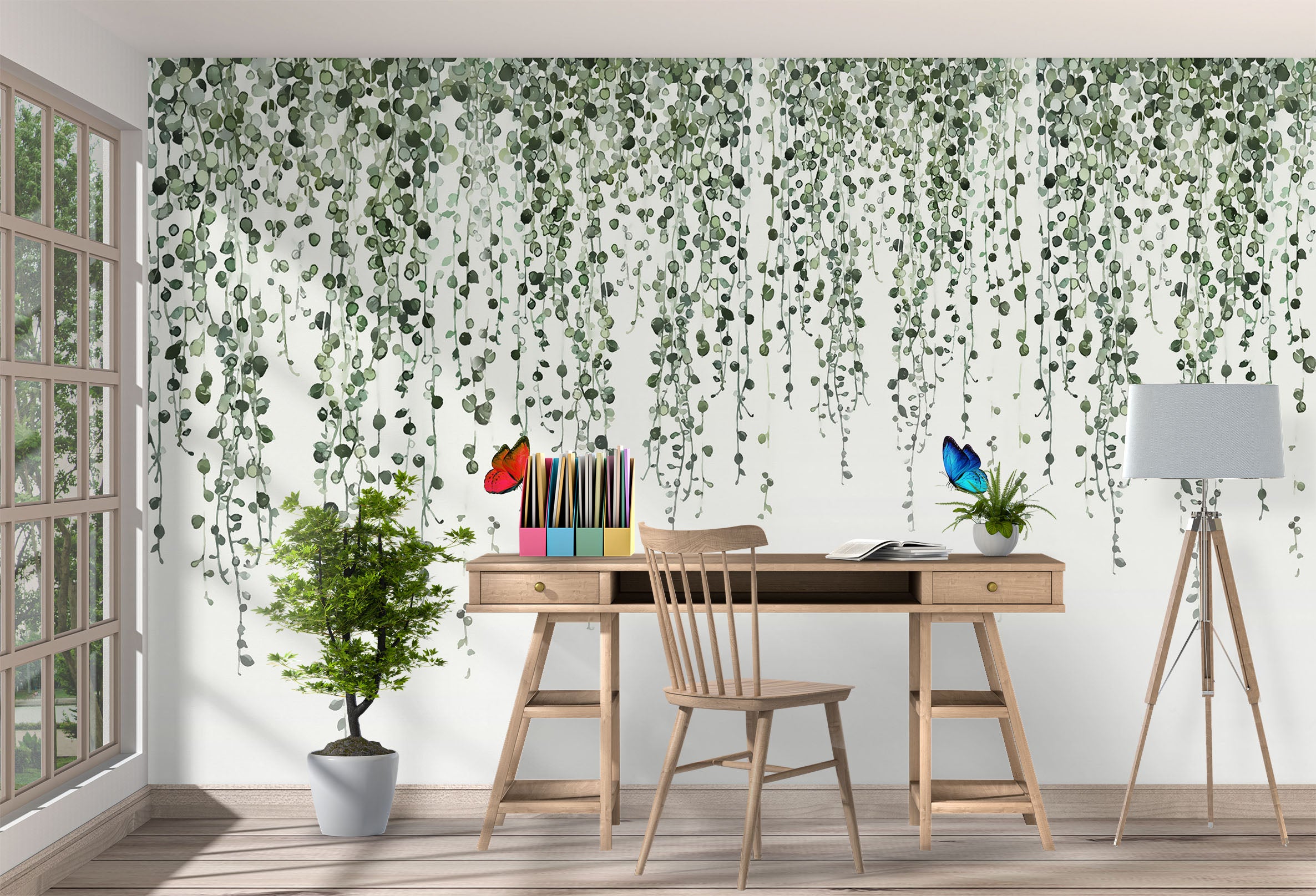 3D Rattan Butterfly 1028 Wall Murals