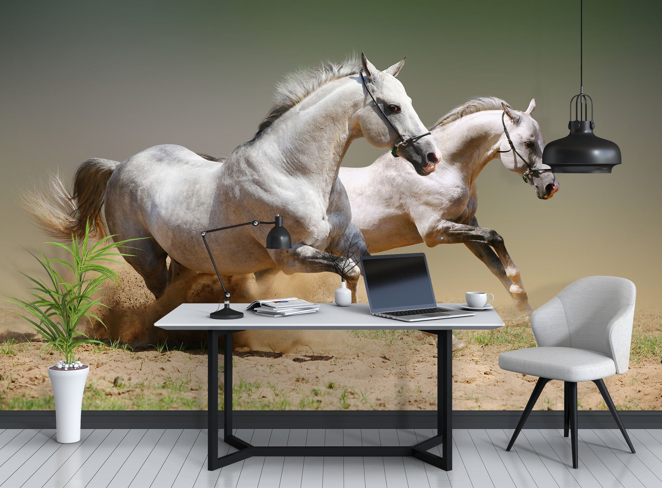 3D Running Horse 1080 Wall Murals