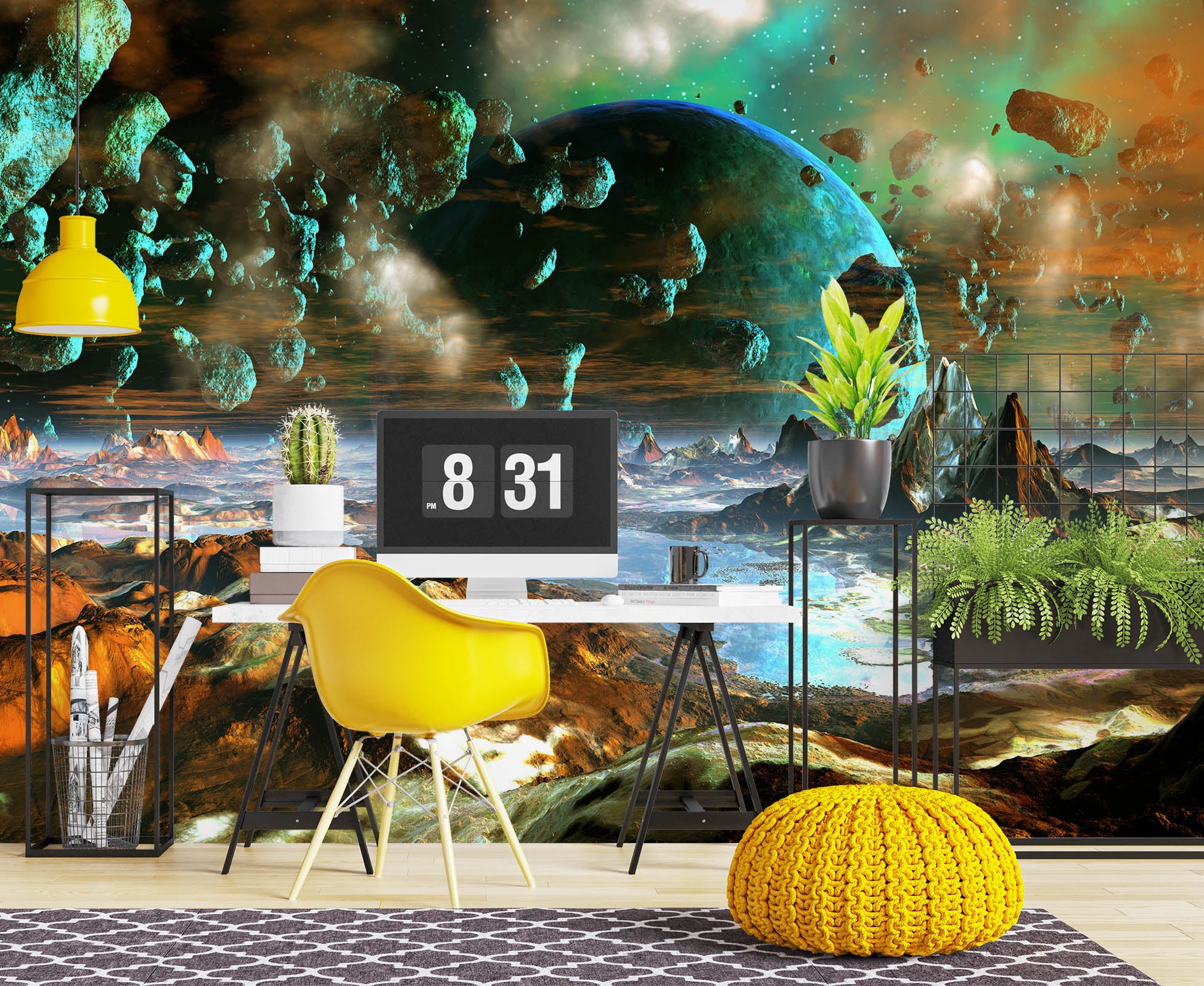 3D Planet Meteorite 58136 Wall Murals