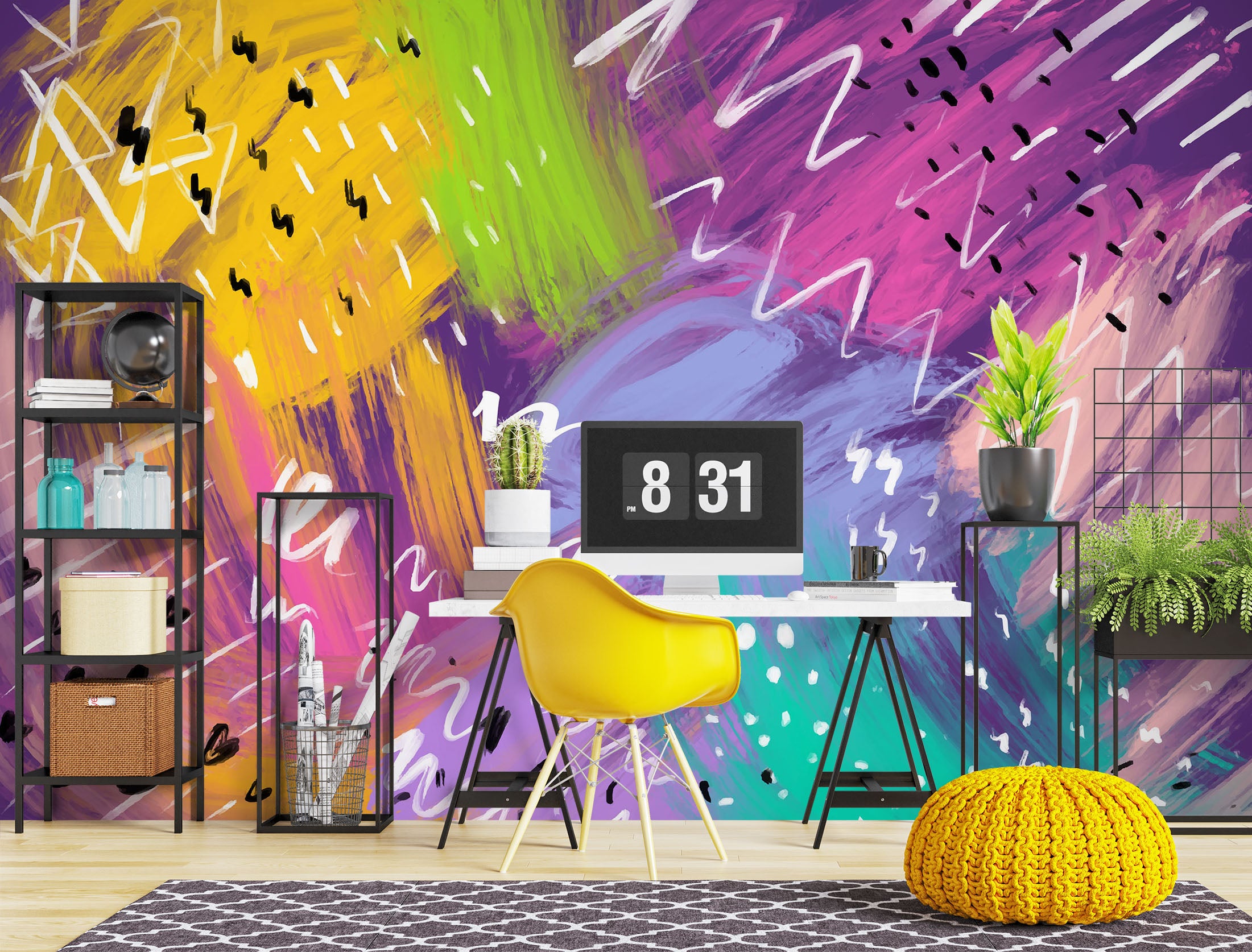 3D Color Pattern 1073 Wall Murals