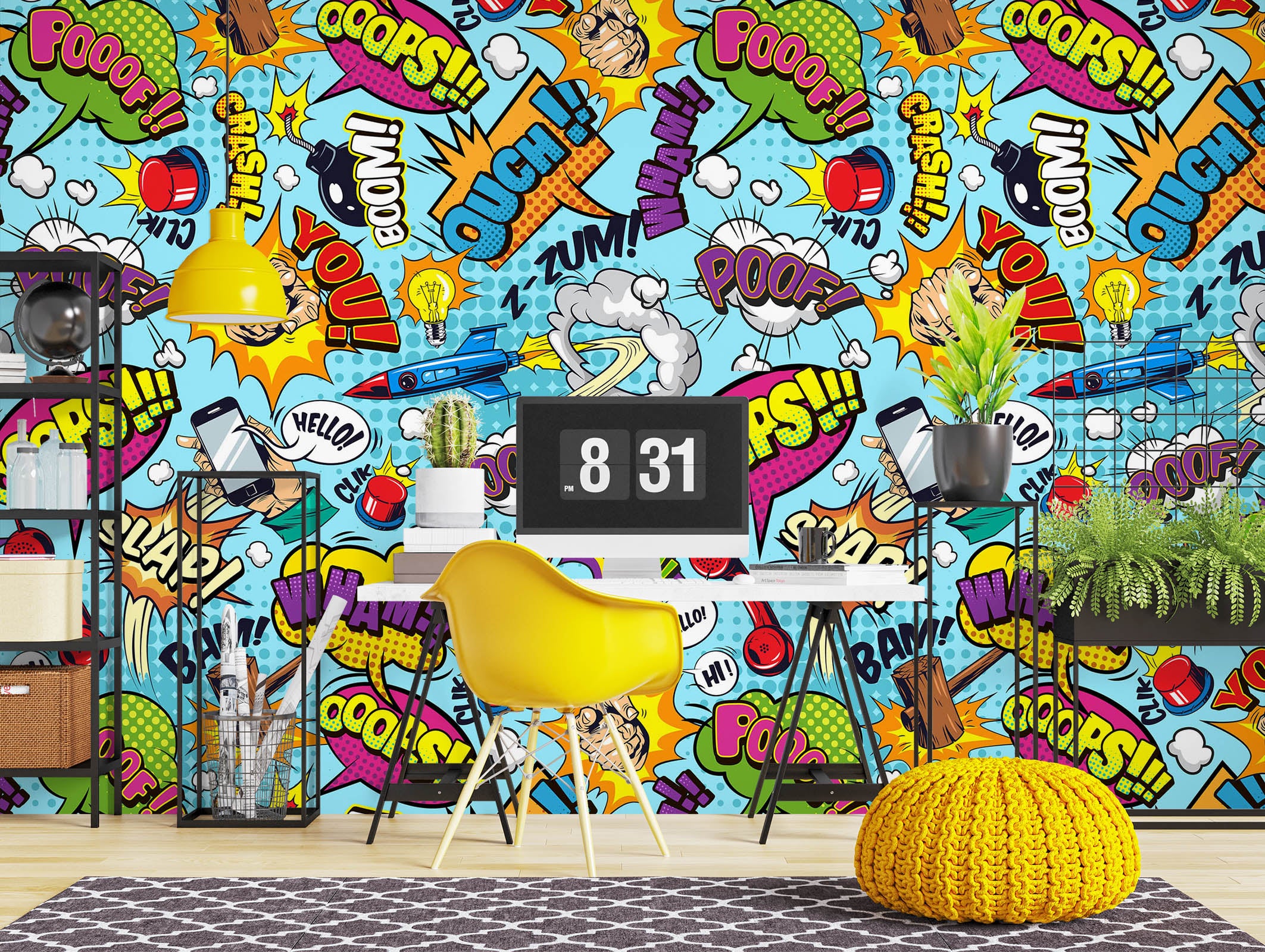 3D Letter Pattern 58029 Wall Murals