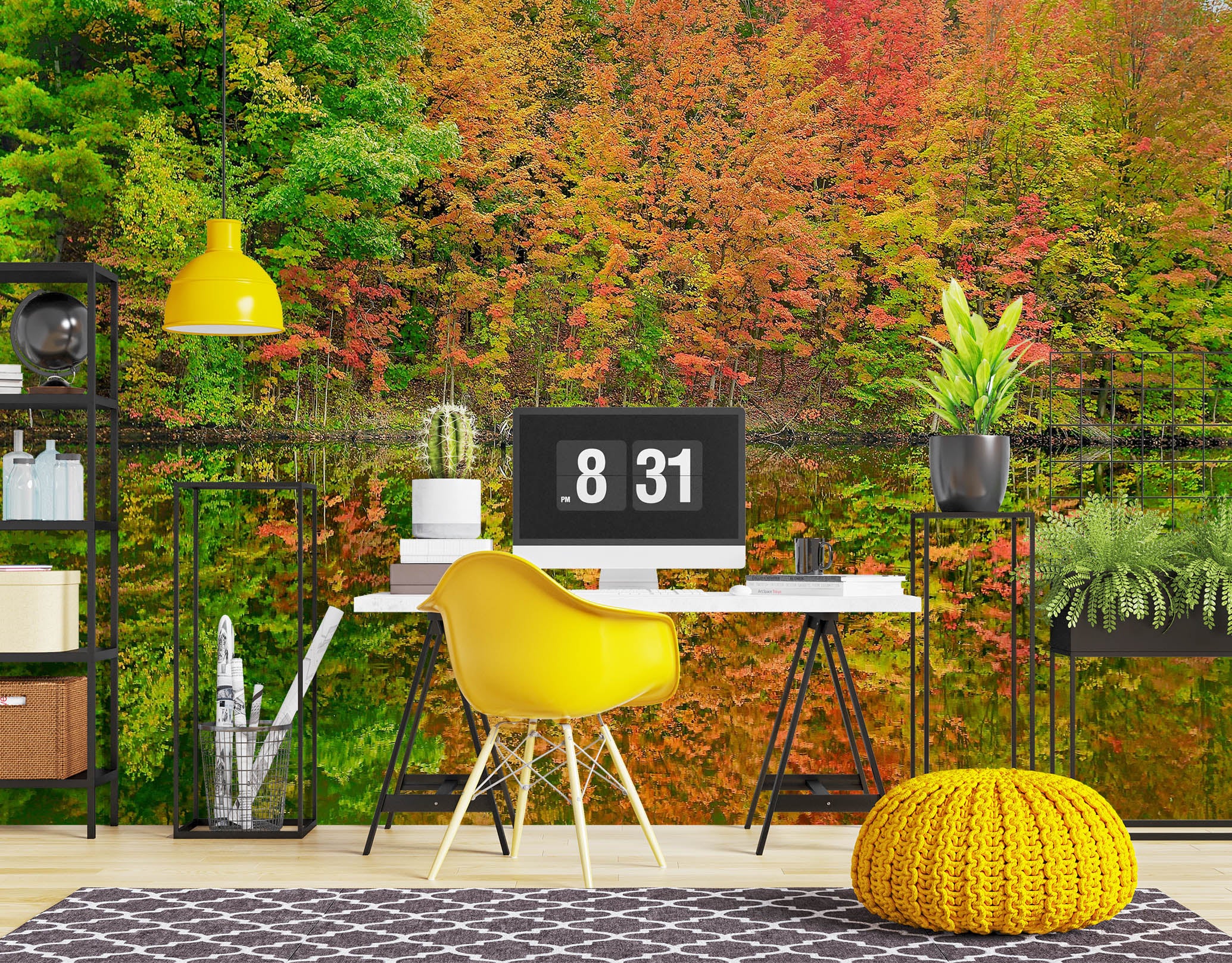 3D Forest Reflection 61150 Kathy Barefield Wall Mural Wall Murals