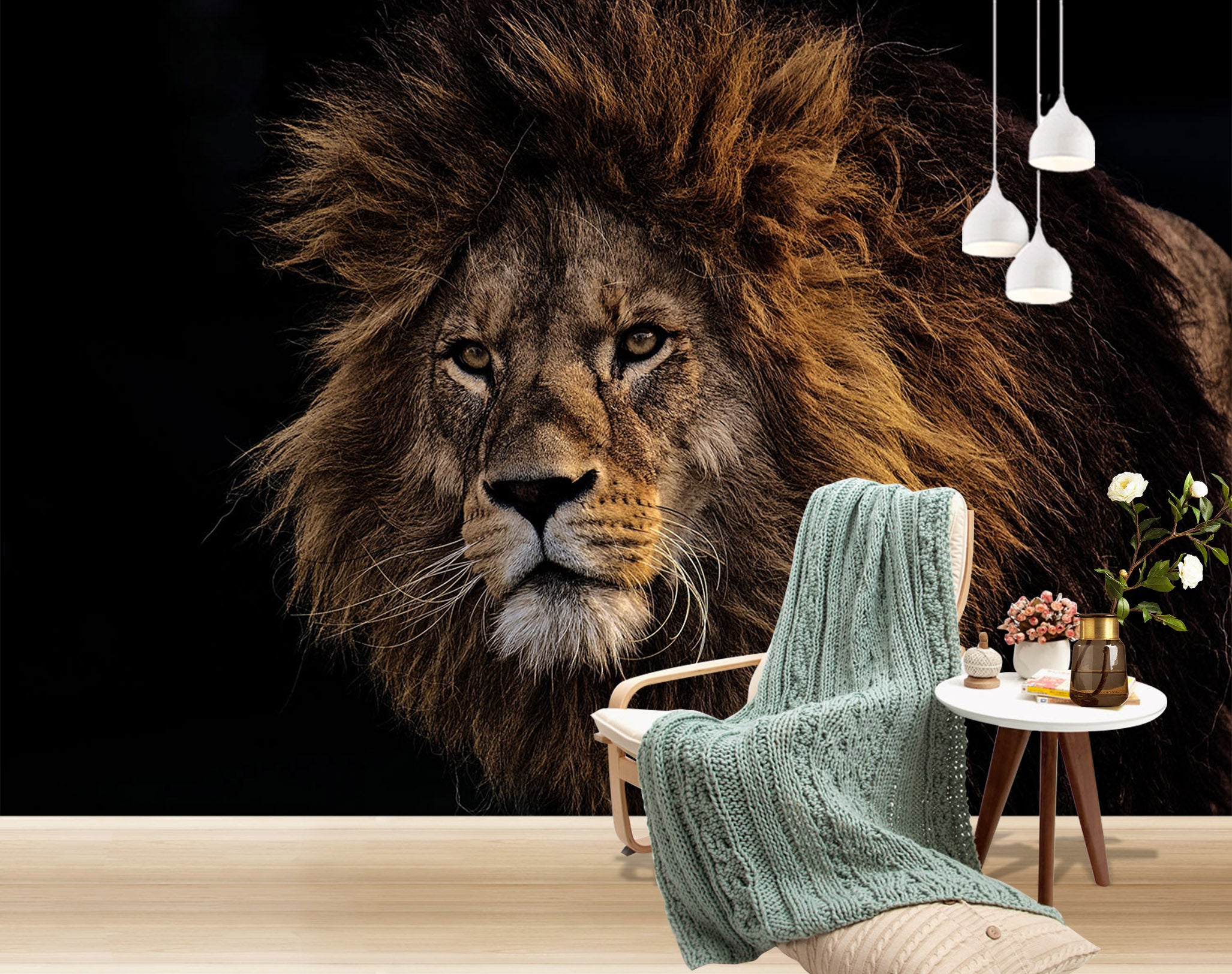 3D Lion Leader 165 Wall Murals