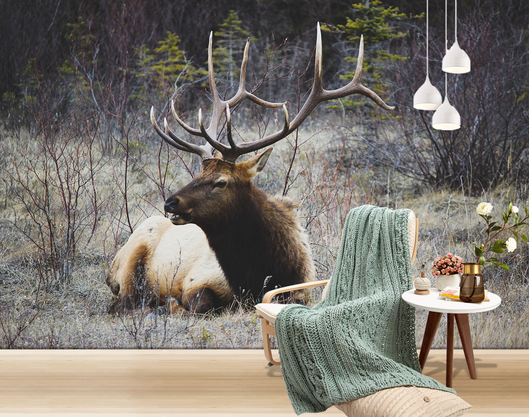 3D Prairie Deer 149 Wall Murals